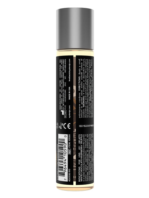 Lubricante de trufa de frambuesa y chocolate blanco Jo Gelato